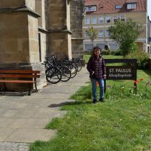 Ines Stobbe unterstützt als Pflegehelferin den Wohnbereich Heiliger Vinzenz.